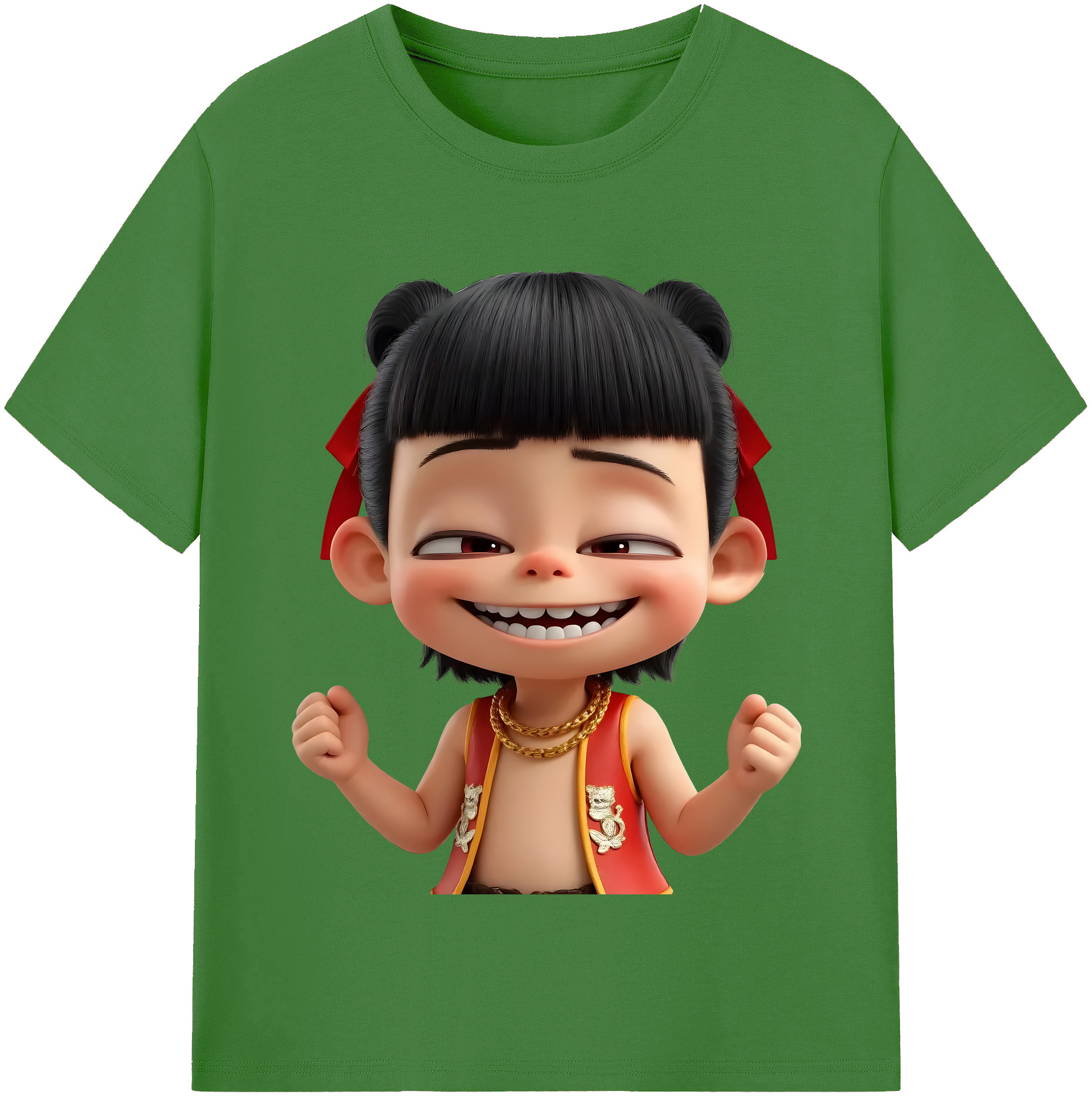 （画像用） Ne Zha 2 ナタ 魔童の大暴れ レディースカジュアルプリントTシャツ（綿100％）